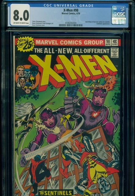 X-MEN #98 CGC 8.0 VF 1st App AMANDA SEFTON Sentinels Marvel Comics DAVE COCKRUM