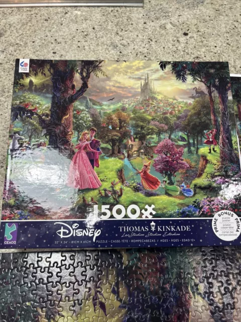 Disney Thomas Kinkade Ceaco - Sleeping Beauty - 1500 Piece Jigsaw Puzzle