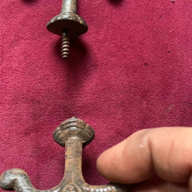 Antique Iron Ceiling Hooks Hangers Old Hook Hanger Storage Victorian Vintage 3