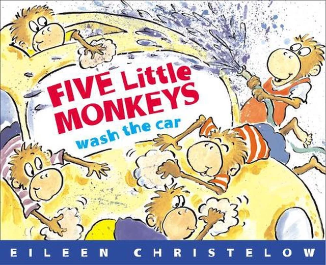 Five Little Monkeys Wash the Car by Eileen Christelow (English) Paperback Book