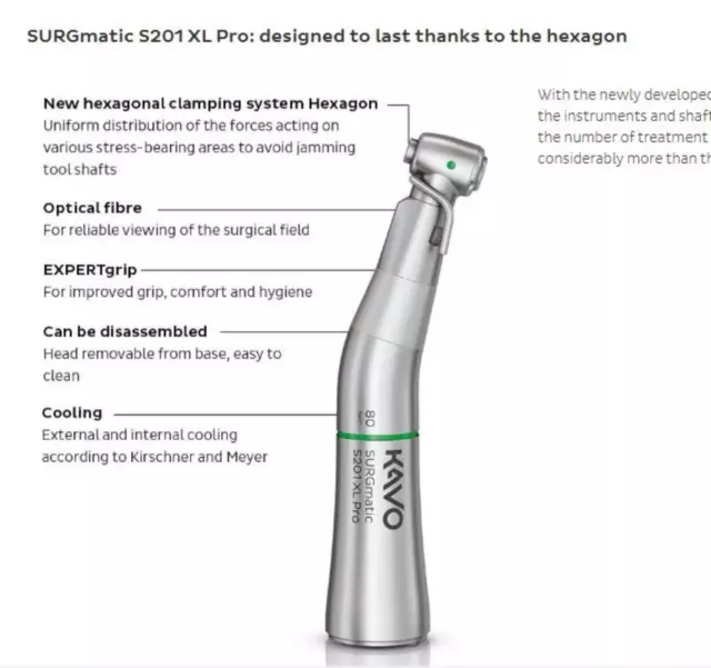 KaVo SURGmatic S201 XL  20:1 Electric Dental Handpiece