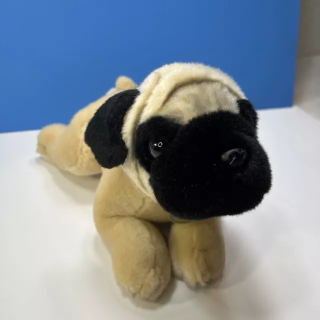 Quality Plush Fawn & Black Pug Puppy Dog from Miyoni by Aurora 12” Adorable Soft