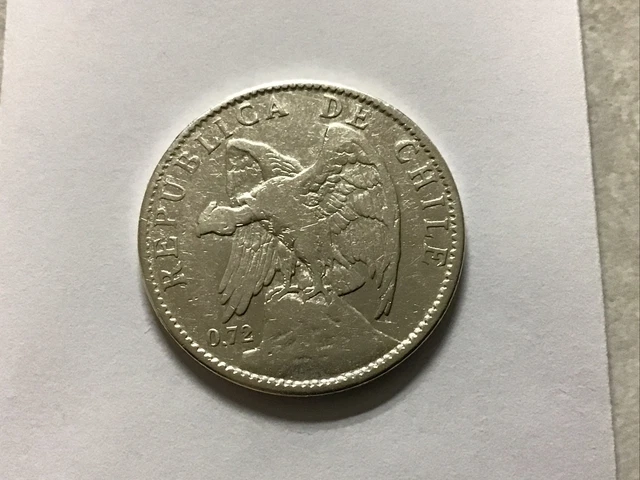 1915 Chile Un Peso Silver Km-152.4
