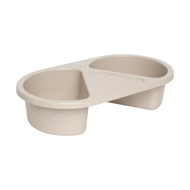 Bebe-Jou Waschschüssel Waschbecken mit 2 Fächern und Ablage Taupe TOP