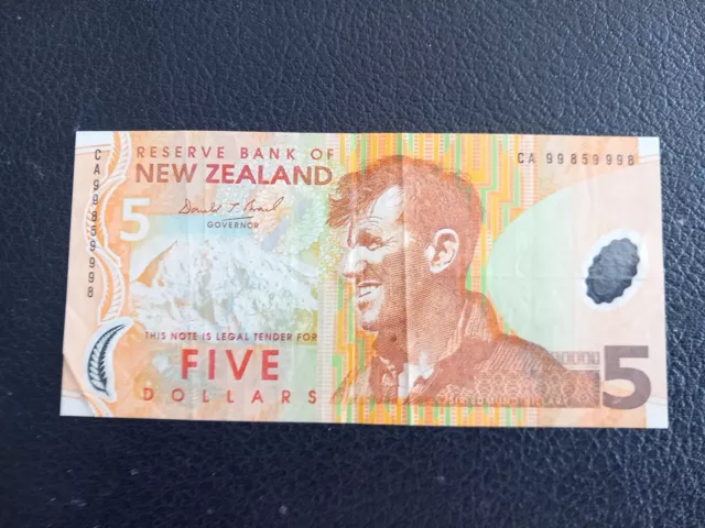 Billet Nouvelle-Zélande 5 Dollars Edmund Hillary 1999-2014