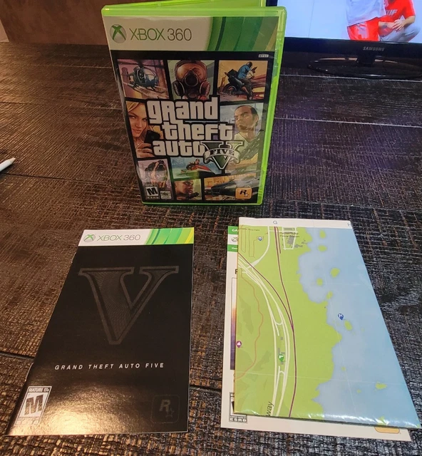 GRAND THEFT AUTO V GTA 5 Five XBOX 360 2 Discs With Map 12.99 PicClick