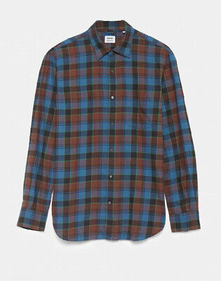 Grigio hh29 SLIM ridotta check ASPESI Uomo Camicia Borsa manica lunga cotone 