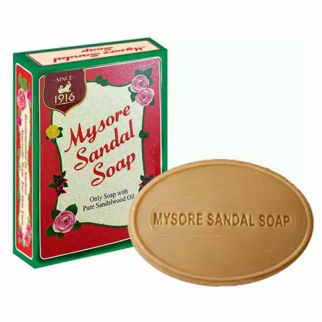 Mysore Sandalia Jabón 150gm Con Puro Sándalo Aceite Y Verdura Ingredientes