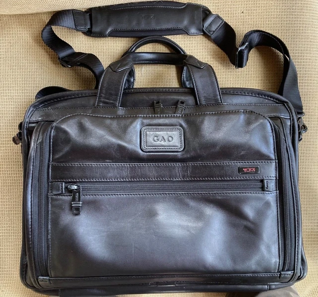 Tumi T-Pass Mens Leather Laptop Briefcase 96531DH