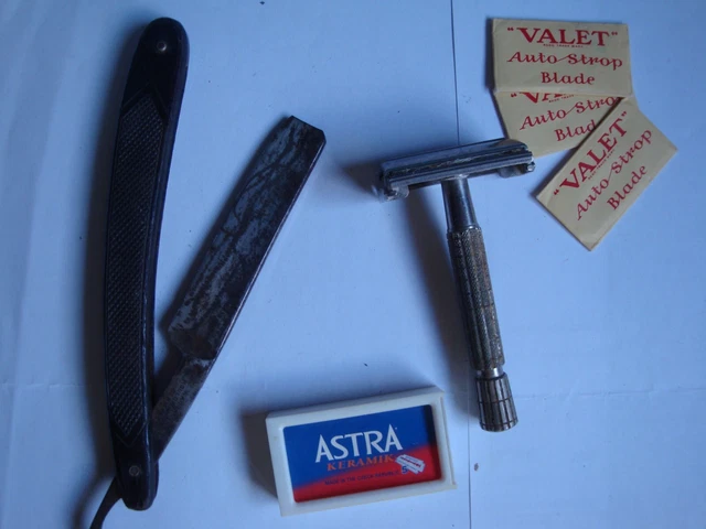 2 vecchi rasoi Hollow ( made in Germany ) e Gillette made in England