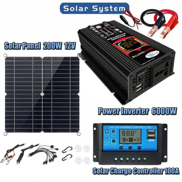 Kit de panneaux solaires 400 W chargeur de batterie 12V contrôleur 100A camping 2