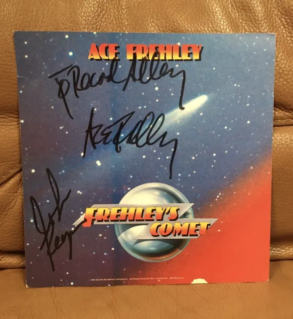 Authentic Ace Frehley FREHLEY’S COMET autograph Signed 1987 Promotional Poster
