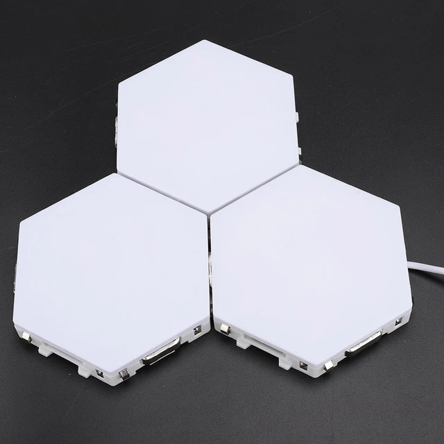 QUANTA LAMP LED Hex Light For Bedroom Wall (UK)3Pcs Touch Sensitive