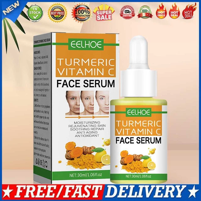 30 ml tratamiento del acné suero blanqueador cúrcuma vitamina C para hombres mujeres cara belleza
