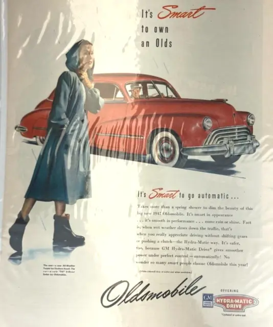 Vintage Smart to to Own an Olds Oldsmobile 1947 Magazine Print Ad W66