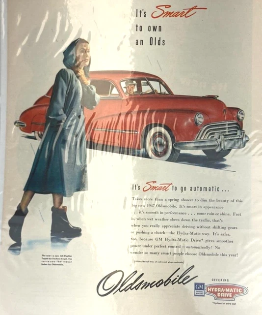 Vintage Smart to to Own an Olds Oldsmobile 1947 Magazine Print Ad W66