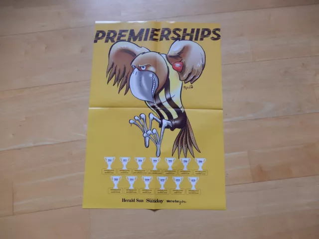 New Herald Sun Afl Hawthorn Glossy Poster