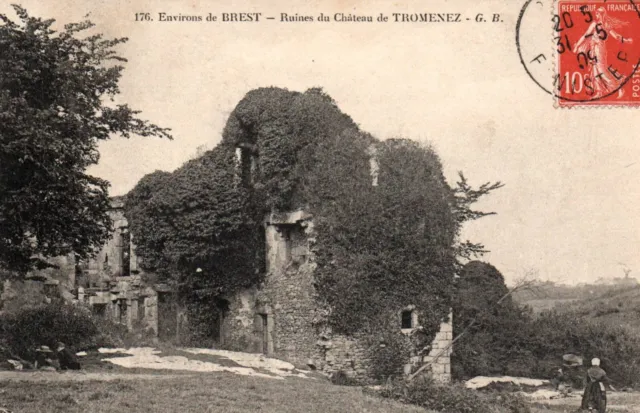 CPA 29 - Approx. de Brest (Finistère) - 176. Ruins of the Castle of TROMENEZ - G. B.
