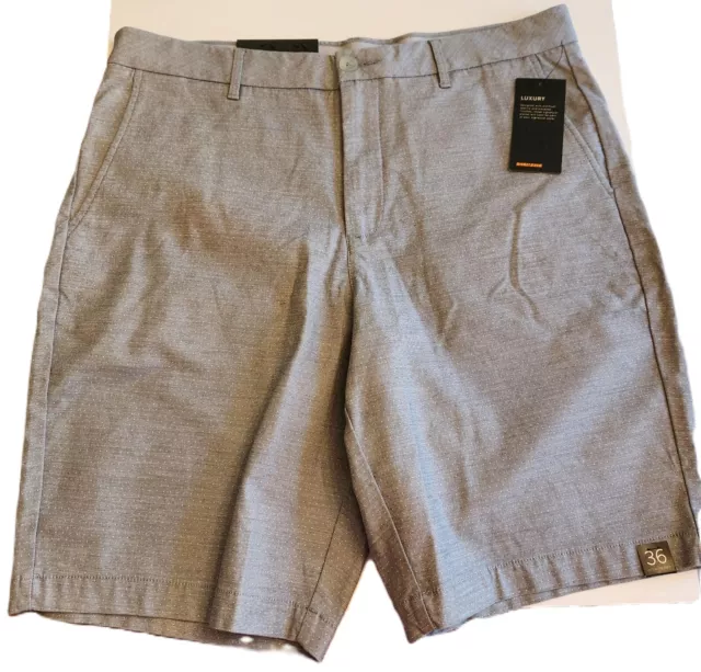 Marc Anthony Men's Flat Front Slim Fit Stretch Luxury Shorts Size:36 MSRP $50