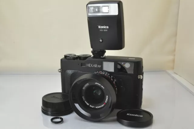 [EXCELLENT]Konica Hexar RF 35mm Rangefinder Film Camera+M-Hexanon 28mm F2.8 Lens