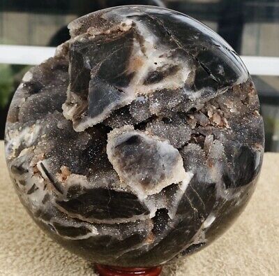 2342g Natural sphalerite Geode Quartz sphere Crystal Ball Reiki Healing DRUZY