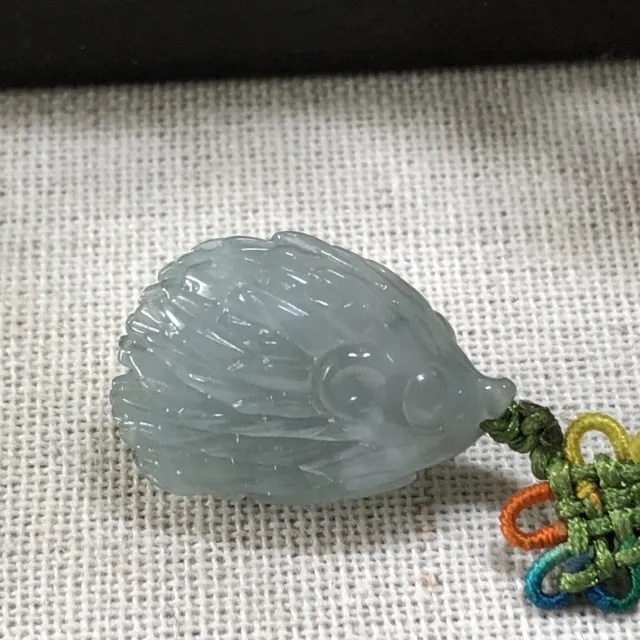 Grade A Icy Wuji Hamster Carved Jadeite Jade Display Figurine Cell Or Key Chain