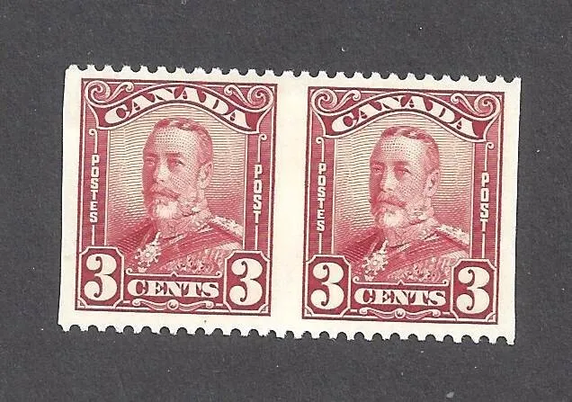 CANADA # 151a VF MINT NH 3c SCROLL KGV IMPERF PAIR BS27625