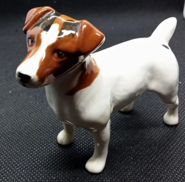 Beswick Jack Russell Lovely Vintage Figurine  3.5" Tip of Nose to Tip of Tale