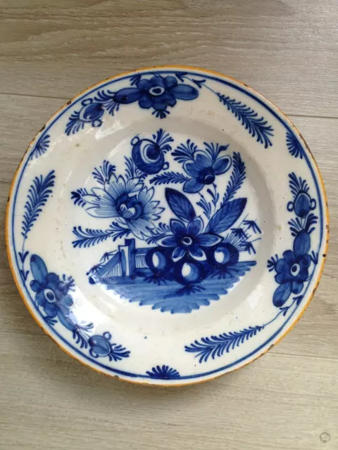 Belle assiette faïence XVIII-XIXème DELFT NORD