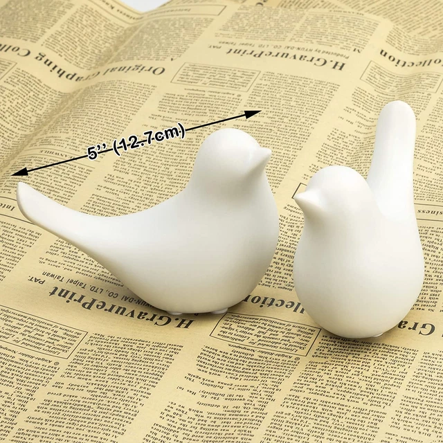 Porcelain Ceramic Little Bird Figure Figurine Craft Statue Sculpture Modern Natu