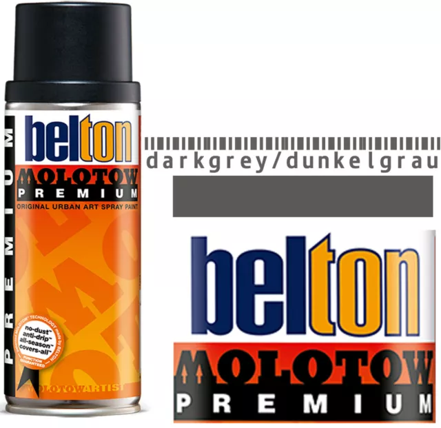 Molotow Belton Premium Color Spray Bote Spray 400ml 327102 Gris Oscuro Darkgre