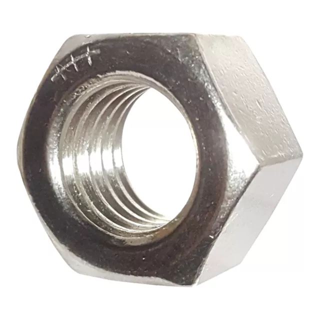 9/16-12 Hex Nut Stainless Steel Grade 18-8 Full Finished Qty 10