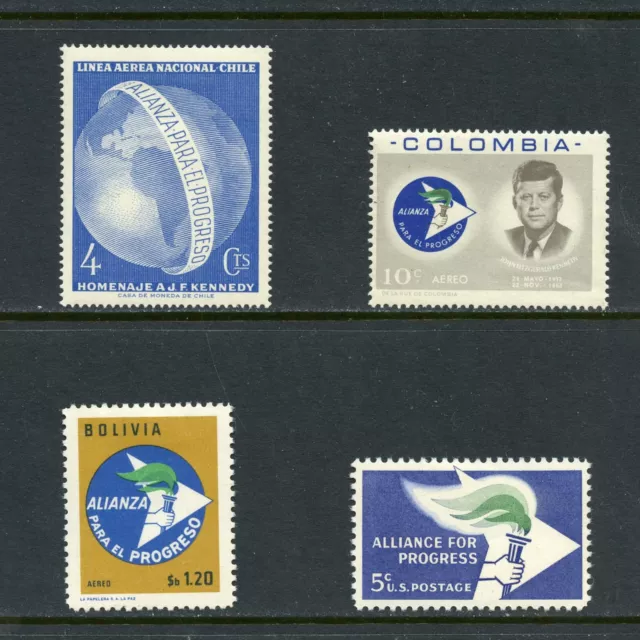 R2807 Lateinamerikanisch America 1963 Kennedy " Alliance für Progress " 4v. Mlh