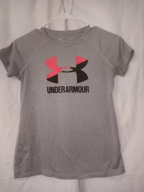Under Armour T-Shirt Youth Size Large Heatgear Short Sleeve Shirt Top Boys Girls