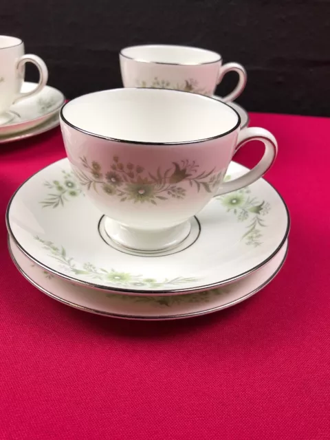 3 x Wedgwood Westbury Tea Trios Cups Saucers and Side Plates Set