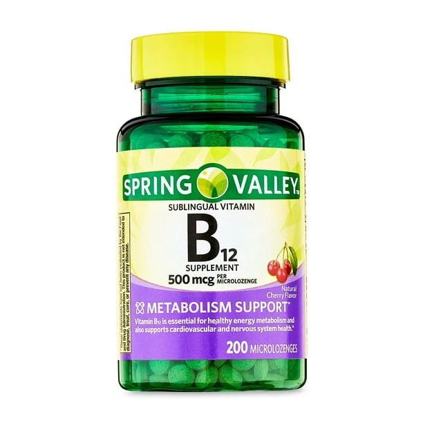 SPRING VALLEY SUBLINGUAL Vitamin B12 500 Mcg Microlozenges 200 Count