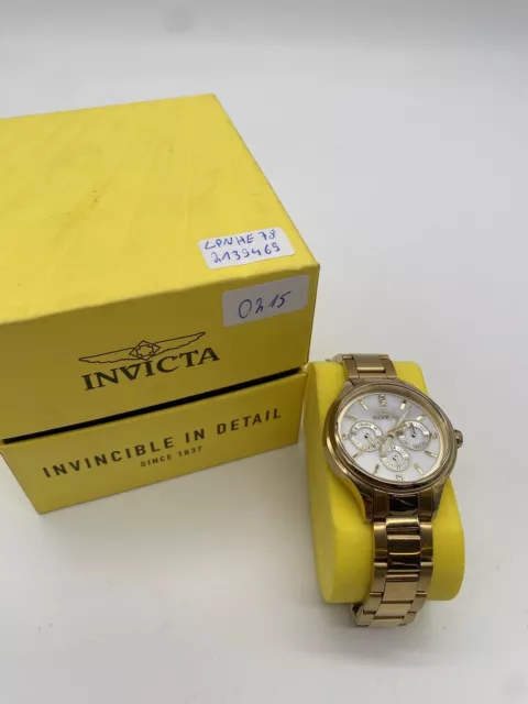 Invicta Angel Quartz Crystal White MOP Dial Ladies Watch 28654