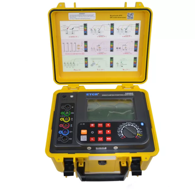Etcr3200C Tester resistenza terra multifunzione doppio morsetto dimensioni Ct Φ70 mm  IK