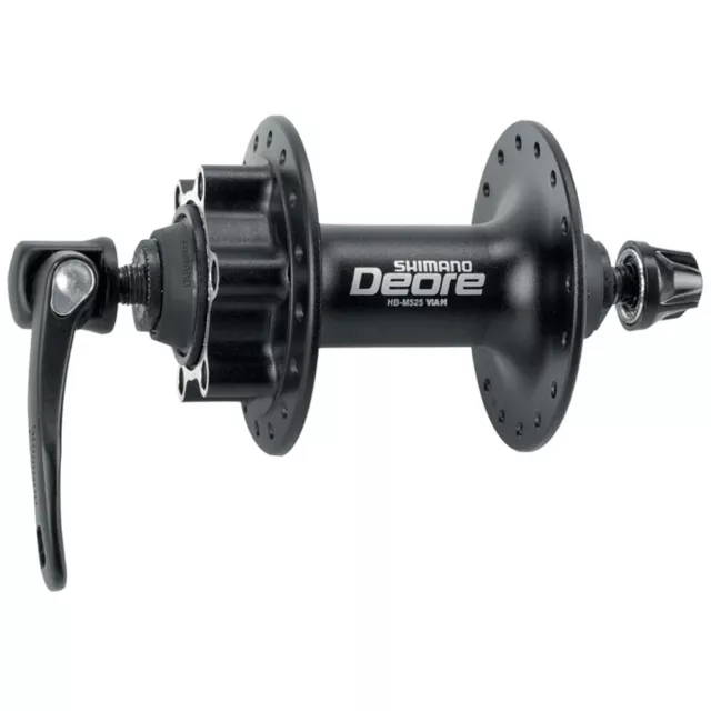 Shimano Deore HB-M525A Front Hub - QR x 100mm, 6-Bolt, Black, 36h