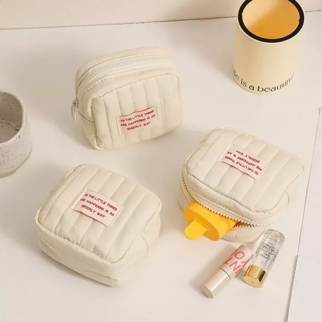 Women Sanitary Napkin Storage Bag Canvas Pad Organizer Pouch Case Makeup Bag u