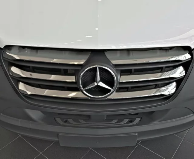 für MERCEDES Sprinter W907 ab 2018 Chrom Grill Leisten Edelstahl