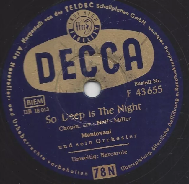 Mantovani und sein Orchester : So deep is the Night