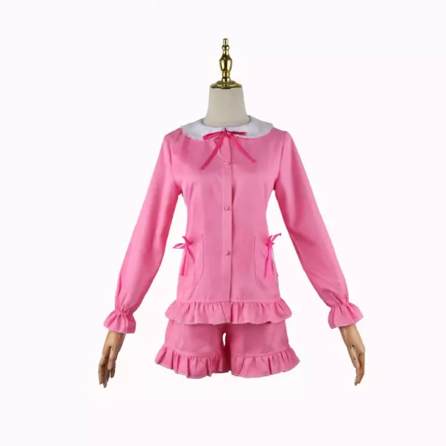 Ladies Girls Pyjamas Set Sleep Costume Nightwear Bow Ruffle Cute Sleepwear Pink