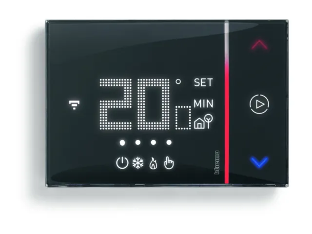Thermostat Bticino Branché Encastré Smarther 2 Noir Xg8002