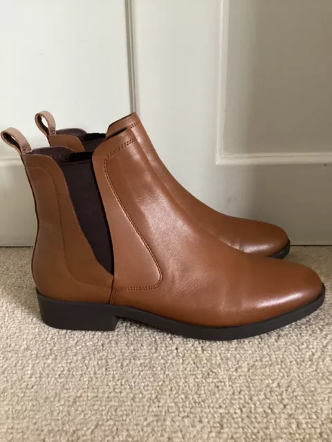 GORGEOUS LADIES JOULES Tan 100 Leather with Rose Gold Trim Chelsea Boots UK 34.99 PicClick UK