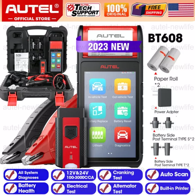 Autel MaxiBAS BT608 Battery Tester Full Systems Diagnostic Scanner, Update BT508