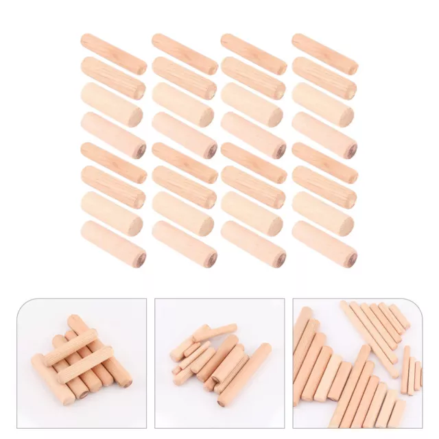 400 piezas clavijas de madera palos de madera para la elaboración de punta de clavija