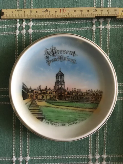 A present from Oxford, Tom Quad Christ Church, vintage small plate/stand