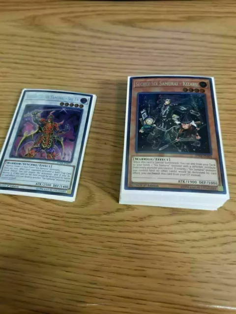 Yugioh 40 Card Complete Six Samurai Deck + Sleeves + Bonus