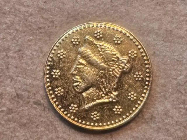 California Gold 1/4 Dollar 25 Cents quarter $1 territorial token 2